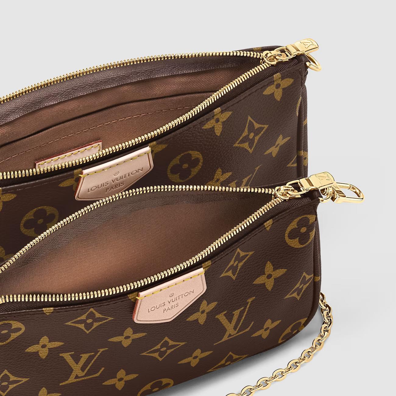 Túi Louis Vuitton Multi Pochette Accessoires Nữ Monogram Hồng Nhạt